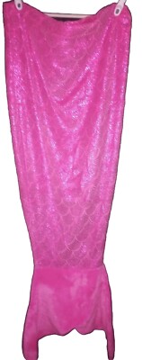 Justice Mermaid Tail Snuggie Blanket Bag Hot Pink Metallic Plush Super Soft