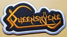 Queensrÿche Band Embroidered orange Patch approx  2.5X4.5"