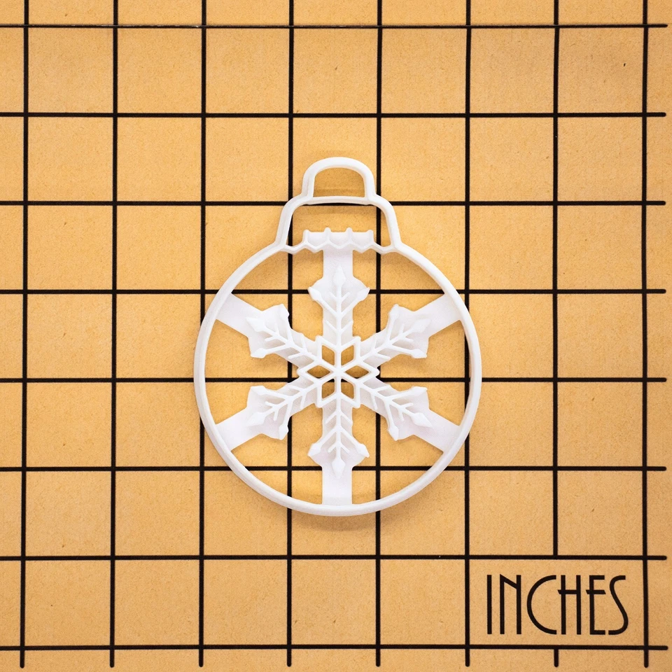 Cortador de galletas de chuchería de copo de nieve - adorno de burbujas de globo de Navidad vacaciones de invierno Foto 3 de 4