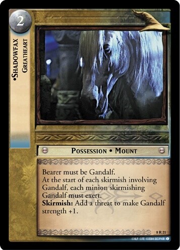 Shadowfax, Greatheart - FOIL - Siege of Gondor - Foil - Lord of the Rings TCG - Imagen 1 de 1