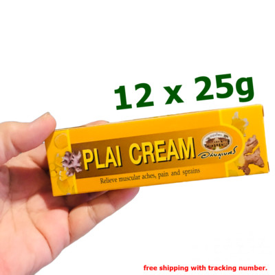 Plai Cream by Abhaibhubejhr Herbal Body Cream with Plai Extract, 12 x 25g.