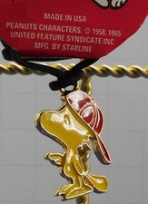 Vintage Peanuts Snoopy Woodstock Jewelry Starline Pendent Mint HTF