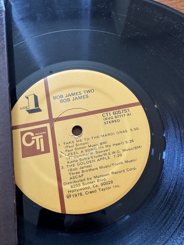 BOB JAMES Two CTI LP VG+ gatefold 1st Press Samples Breaks Nice Copy Jazz Funk - Picture 4 of 9