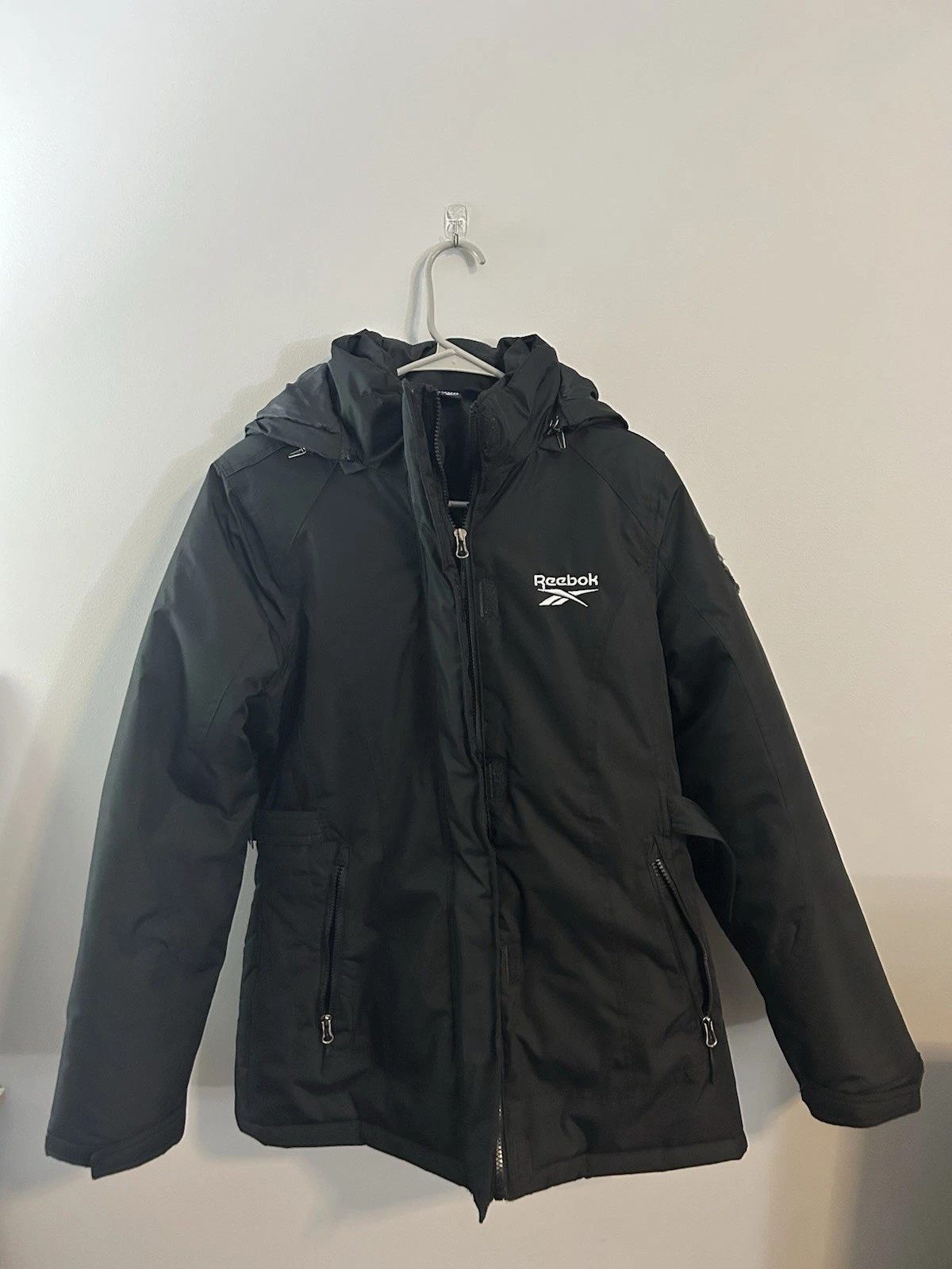 Reebok 1895 Patch Winter Jacket With Cinching Belt And Internal Thermal Layer