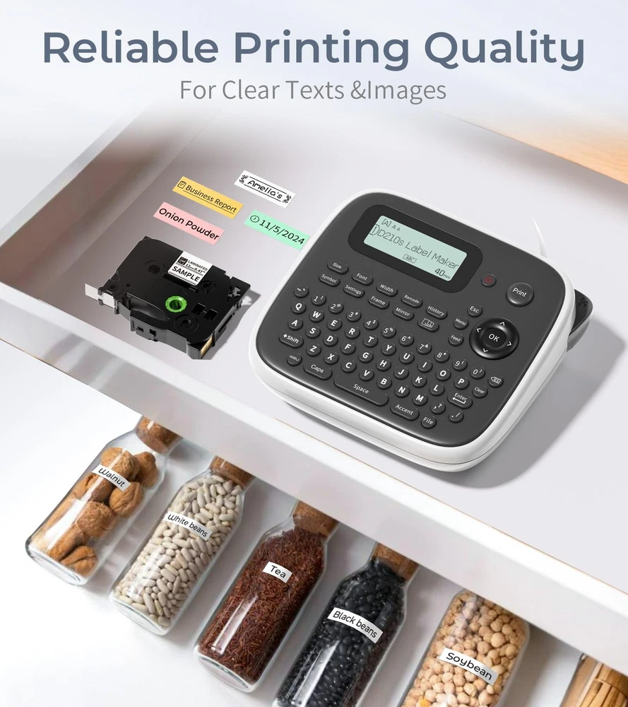 Portable Waterproof Label Maker Machine with Tapes for Home & Office
