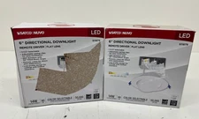 2PK SATCO 6 in. Adjust CCT Canless New Construction Gimbal Recessed Light