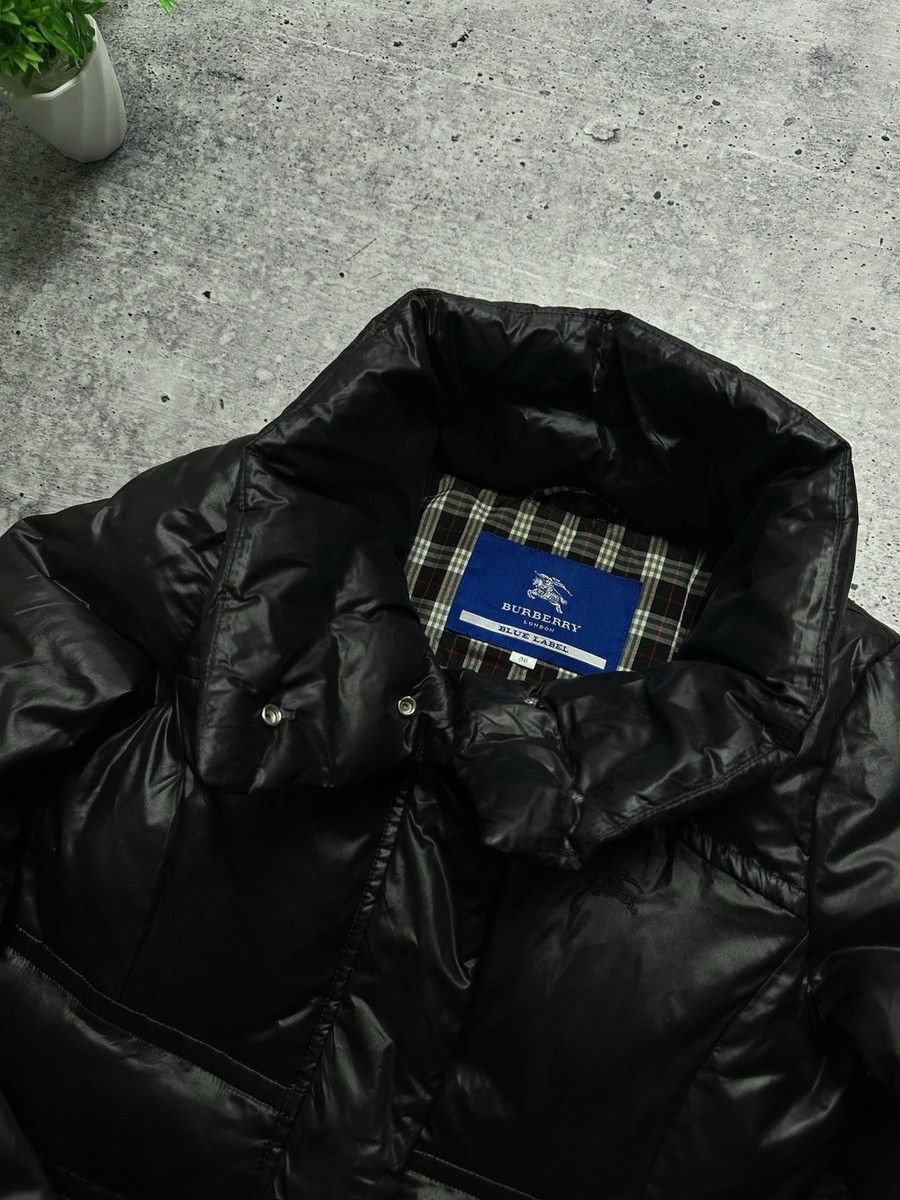 Vintage 90s Burberry Blue Label Down Puffer Designer Jacket