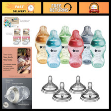 Natural Start Baby Bottle  Nipple Set, 9oz Anti-Colic, BPA-Free, 10 Pieces, 0 