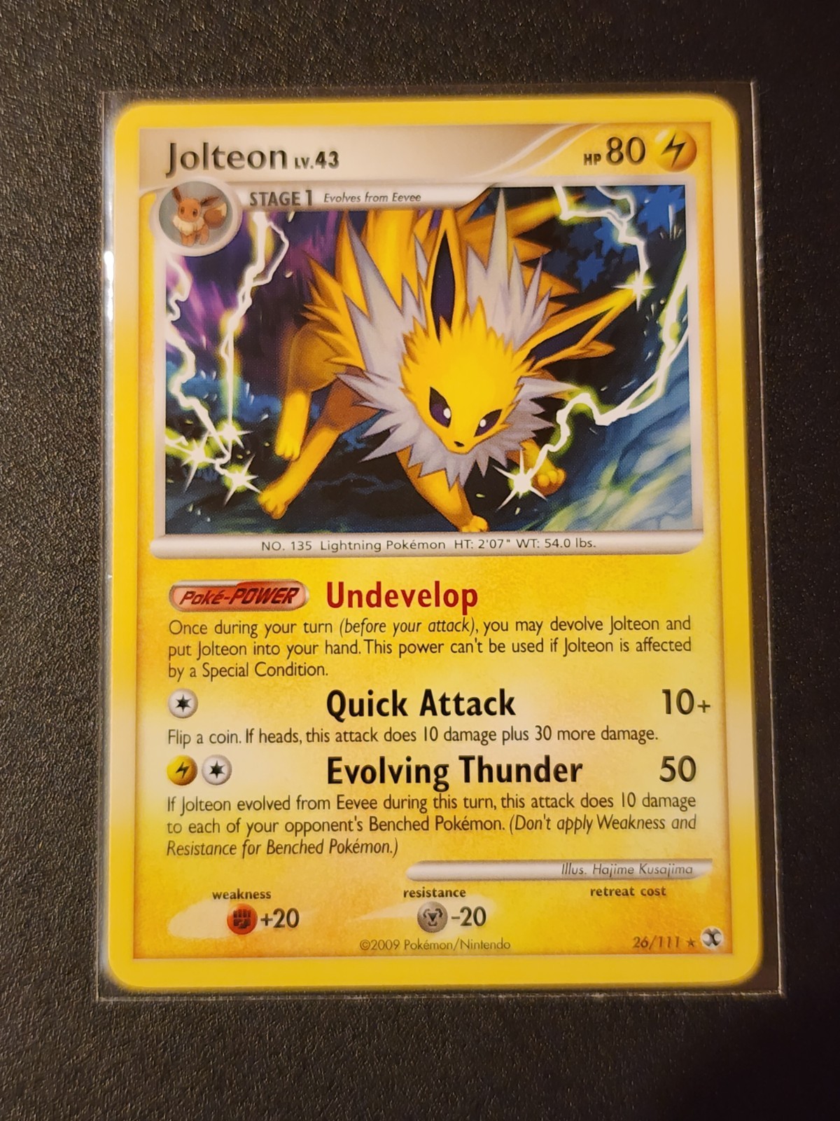 Pokemon Card TCG Jolteon 26/111 Rising Rivals 2009 Rare NM