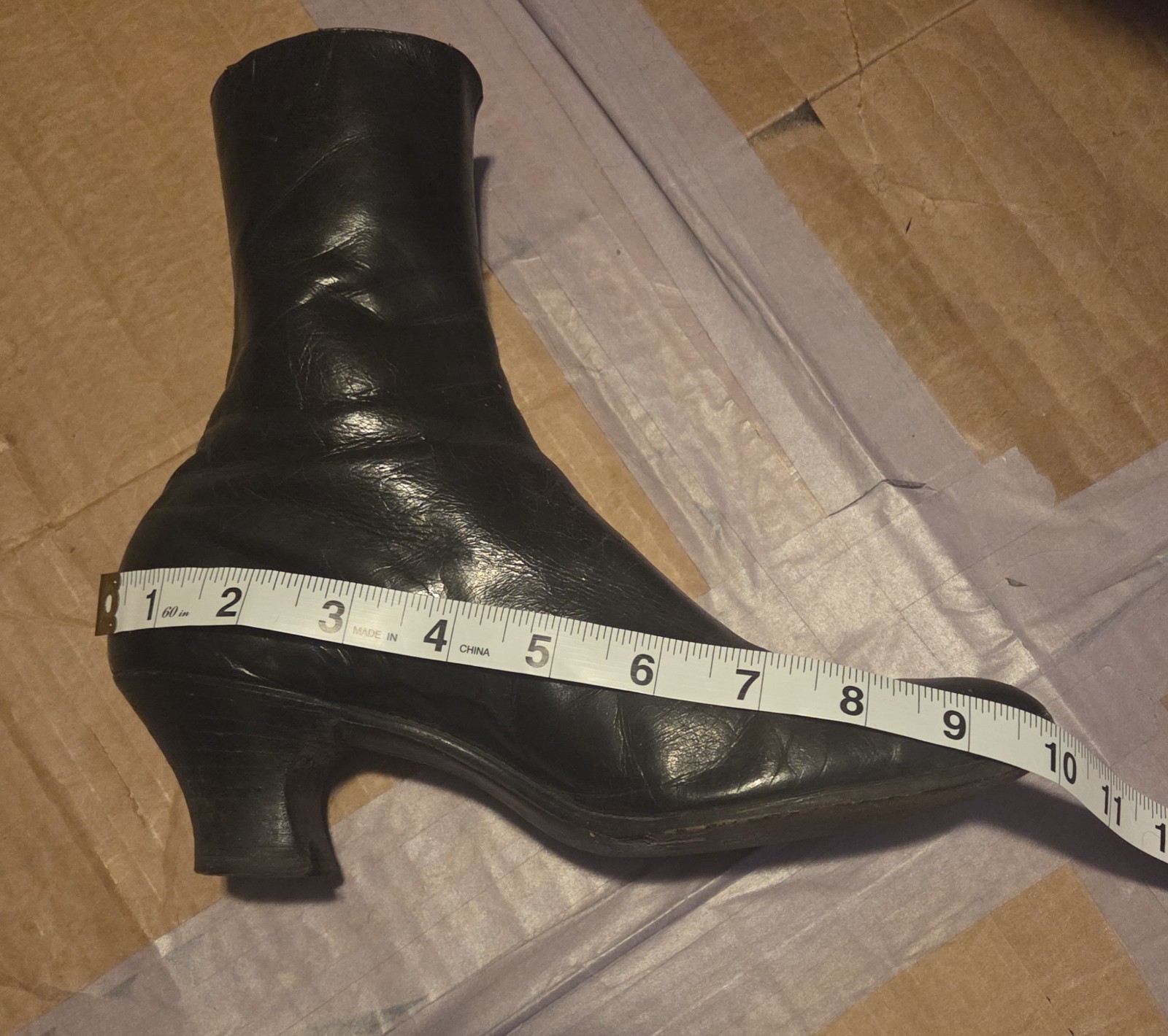 Black Edwardian Leather Button Boots - image 8