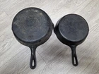 Griswold Erie PA Cast Irons No 7 Skillet Large Block Logo 701 A & 724 K No 5