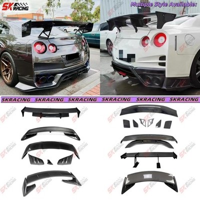 A/B/C/D/E/F/G/H Style Rear Spoiler Wing Fits Nissan GT-R R35 09-24 Carbon Fiber
