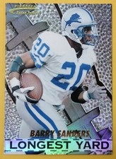 1996 Pinnacle Action Packed Longest Yard #7 Barry Sanders – Lions Legend – HOF