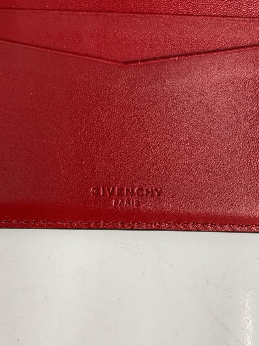 GIVENCHY Trifold Wallet Red Solid Color Men's - image 3