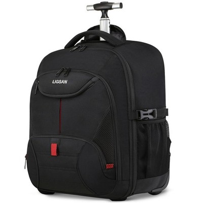 Rolling Backpack, Large Backpack with Wheels for Men Women Adults, 17inch Wat