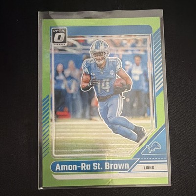 2024 Panini Donruss Optic - Amon-Ra St. Brown #66 Lime Green Prizm /50
