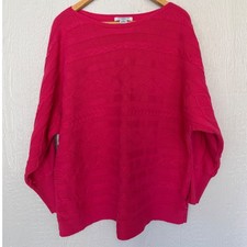 Liz Claiborne Beautiful Pink Cable Knit Sweater CottonBlend Pullover 2X EUC