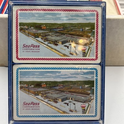 Sea Pass Corporation St. Louis Missouri 2 New Sealed Decks Playing Card Set