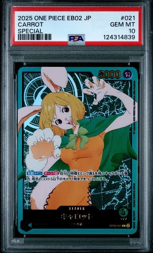 Carrot One Piece 2025 EB02 Anime 25th Special Japanese OP08-021 L PSA 10