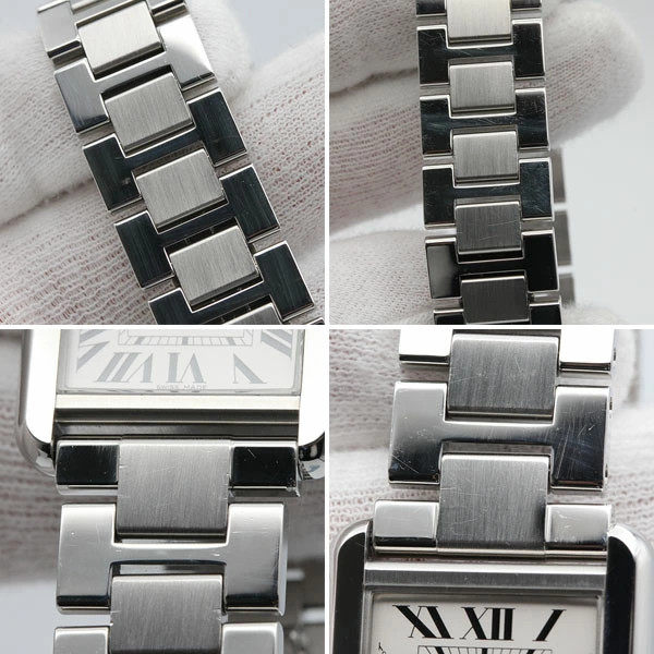 CARTIER Tank Solo SM W5200013 Silver Dial SS Women's Watch Quartz 16.5mm TANK SO image 6