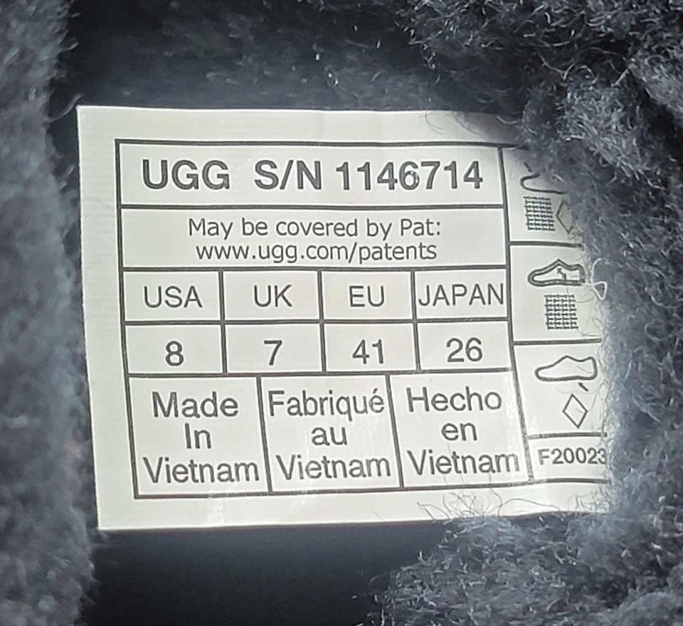 UGG Maxxer Mini Sheepskin Men's Ankle Boots Black Blue 1146714 Size 8 New - Image 4 of 4