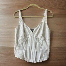 Lulus Bustier Corset Top Size L White Wired Coquette Fairy Romantic