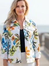 Alfred Dunner Floral Jacket lightweight sz 14