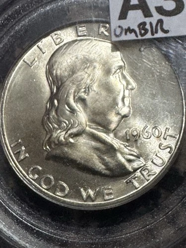 1960 Franklin Half Dollar, PCGS MS64 FBL, Full Bell Lines, Free shipping
