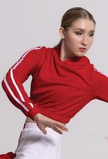 Dance Pre-Owned Crop Hoodie Weissman 14316 Large Child Red Jazz Hip Hop