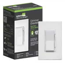 Leviton Decora Smart Switch D26HD-1RW Smart Wi-Fi Dimmer 2nd Gen - White - New