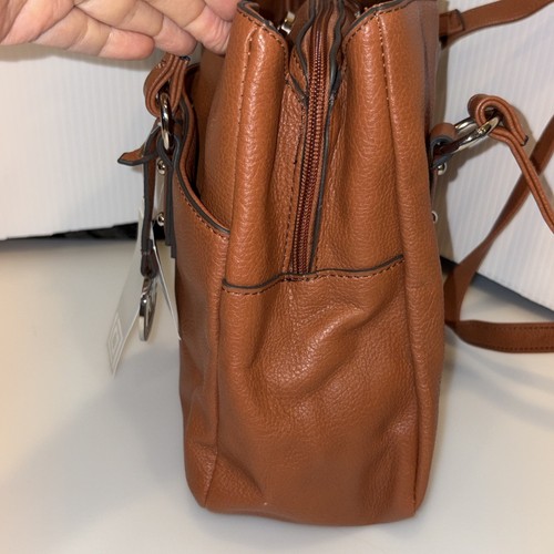 Borsa a tracolla LIZ CLAIBORNE LC Park Slope borsa a mano in pelle marrone acero LEGGI - Foto 10 di 24