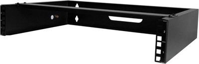Low Profile 2U Wall Mount Rack for Network Equipment 77 lbs Capacity