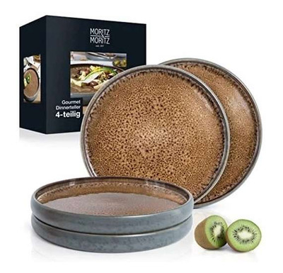 Moritz & Moritz Set: 4 kleine 21 cm Steingut Teller | B-WARE