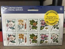 #3193 - 3197 HALF SHEET OF 10 FLOWERING TREES 32 CENTS In Postal Packaging !