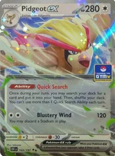 Pidgeot ex (#164/197) Asia Exclusive Gym Stamp Promo - Holofoil PR NM Pokemon