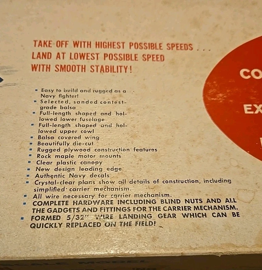 Sterling Control Line Grumman Guardian C11 Wood Model Kit New 36" Wing Vintage  - Image 4 of 4