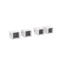 FORTRESS Stair Rail 1" x 1" Low Exterior Profile Bracket (Bag Of 4) Matte White