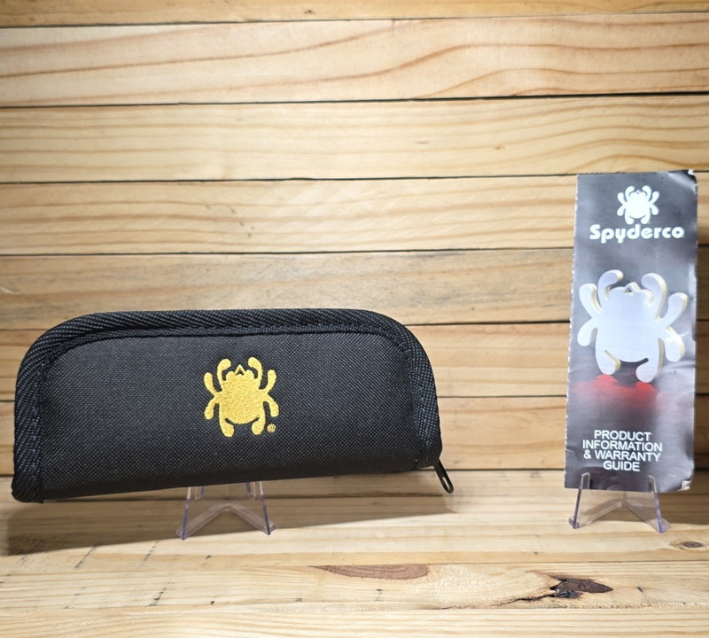 Spyderco Black Zippered Nylon Knife Pouch Case
