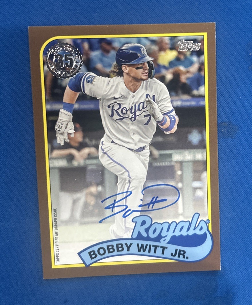 topps Bobby Witt Jr. 直筆サイン AUTO 50枚限定 Bobby Witt Jr 2024 Topps Auto /50 1989 35th Anniversary Gold