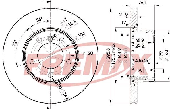 Bremsscheiben FüR BMW E39 2.0 2.2 2.5 2.8 2.9 3.5 00-04 34111163081-image