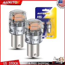 Extremely Bright 1156 BA15S P21W 7506 LED Turn Signal Light Bulbs Amber Yellow