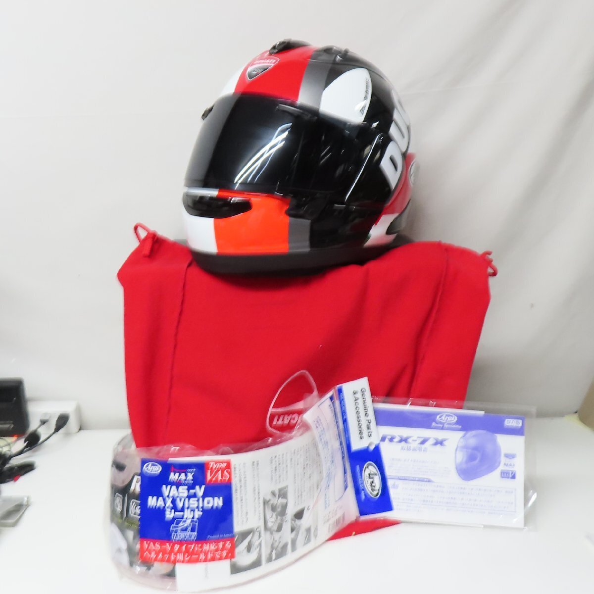 Arai RX-7X Ducati Corse Corsair-X Full Face Helmet M Size 57
