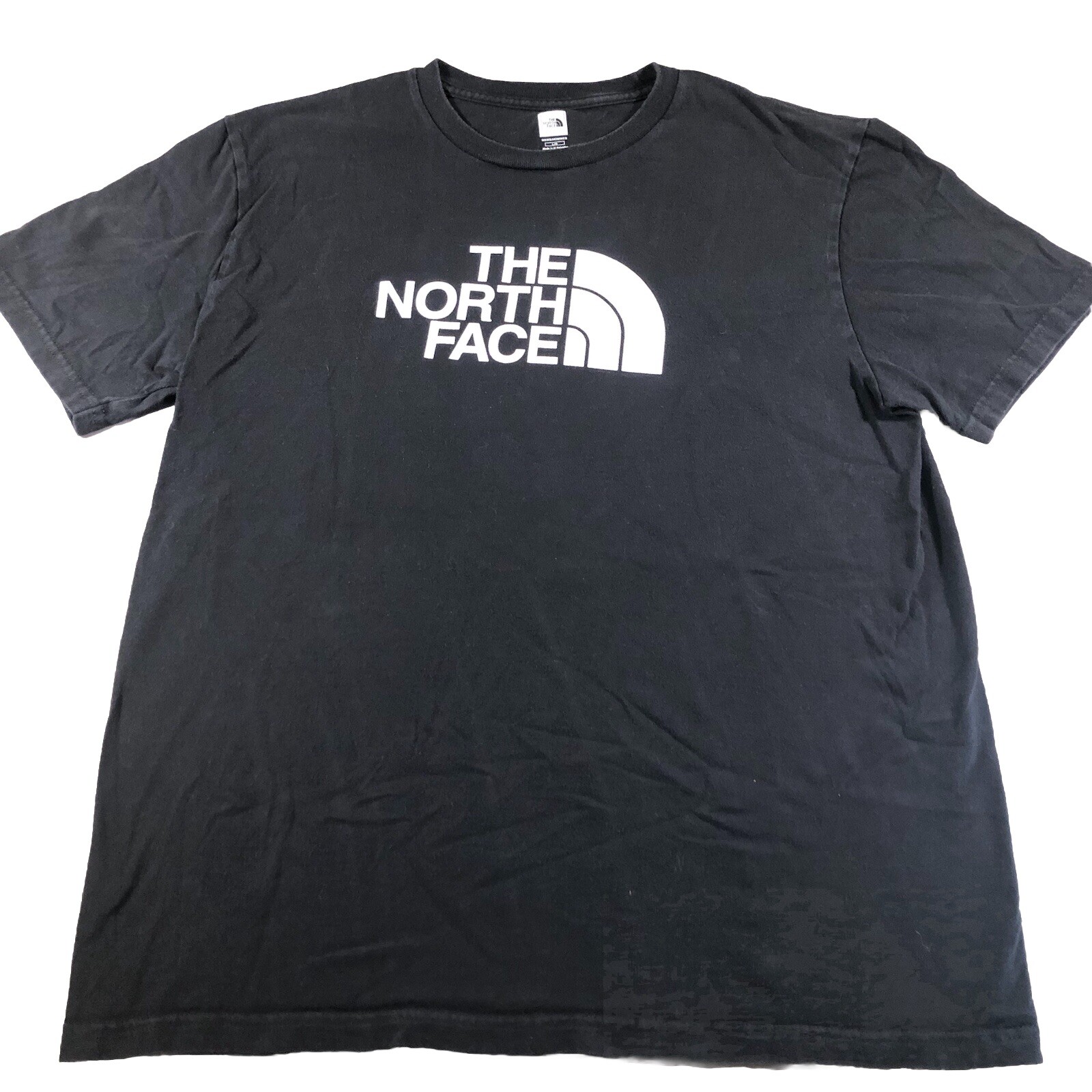 The North Face Logo T Shirt Size Men's Large Black 100% Cotton
