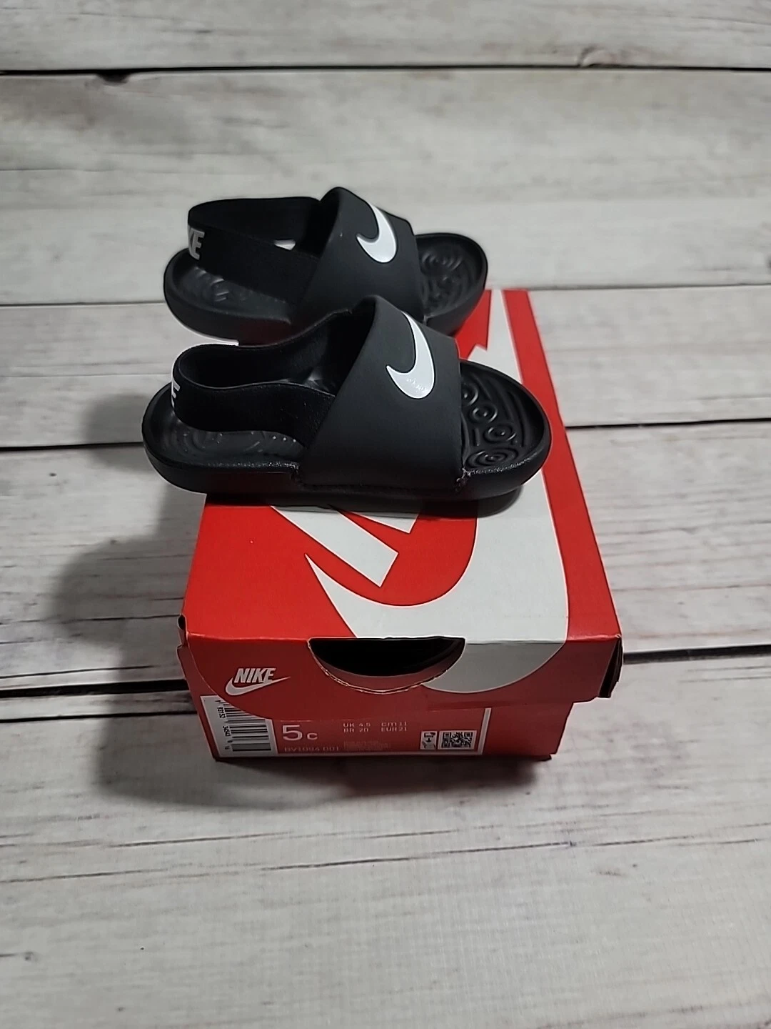 Sandali slip on Nike Kawa Slide neonato bambino nuovi con scatola