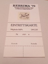 Rebrima 79 Eintrittskarte Regensburger Philarelistenvereinigung Jugendliche