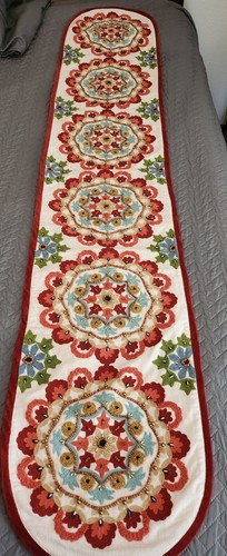 Table Runner Beaded Boho Abstract Handmade India Bohemian Approx 13x72 Pier One - Picture 3 of 10