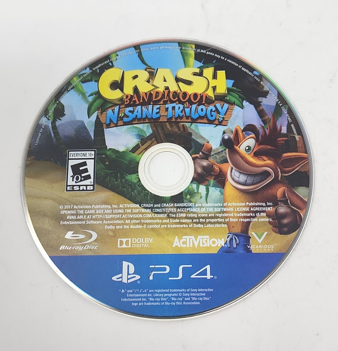 Crash Bandicoot N Sane Trilogy Sony PlayStation 4 PS4 Game