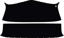 1950-53 Chevrolet GMC Pickup Truck; interior Headliner Set; Black; 2 Piece Set