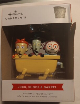 Nightmare Before Christmas Hallmark Tree Ornament  Lock, Shock & Barrel 