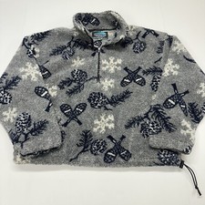 VINTAGE Dutch Harbor Gear Pile Fleece Jacket Adult Small Winter Snow Made In USA